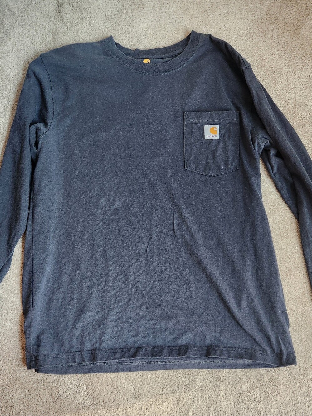 Carhartt Men's Long-Sleeve Pocket Tee - Navy